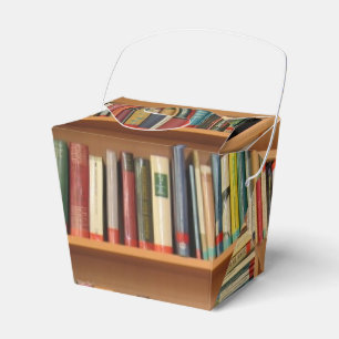 Bookshelf background favour box
