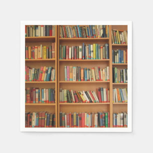 Bookshelf background napkin