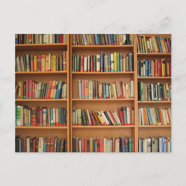 Bookshelf background postcard (Front)