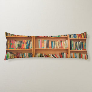 Bookshelf Books Library Bookworm Reading Body Cushion