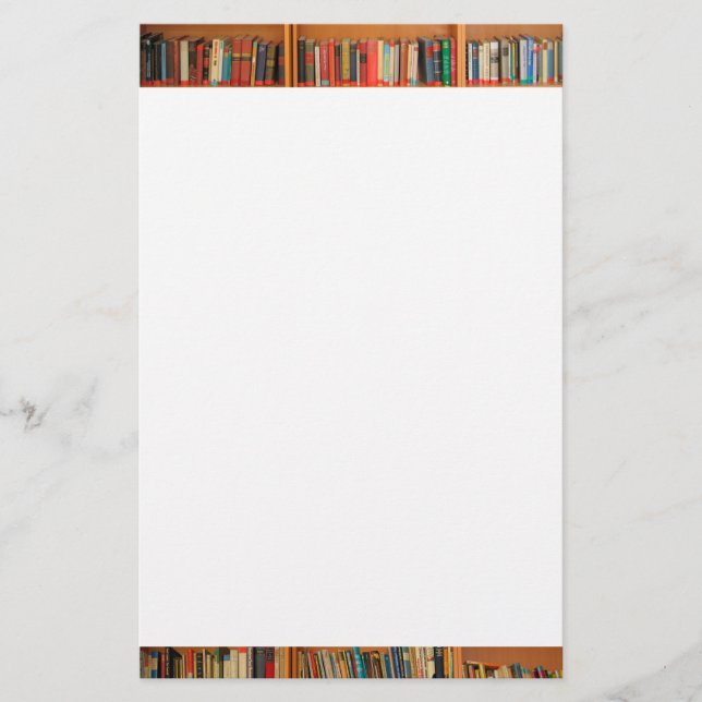 Bookshelf Books Library Bookworm Reading Stationery (Front)