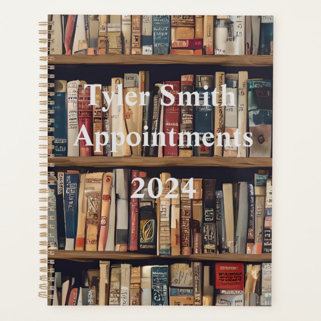 Bookshelf Daily Appointments  Planner (Front)
