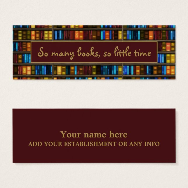 Bookshelf Design Bookmark (Front & Back)