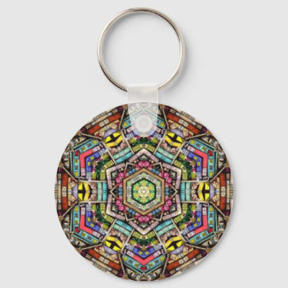 Bookshelf Kaleidoscope Key Ring