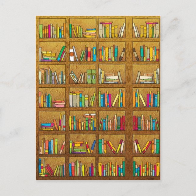 bookshelf pattern postcard (Front)