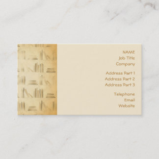 Bookshelf Pattern. Vintage Style Look Background. Business Card