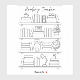 Bookshelf Reading Log Tracker Book Spine Colouring