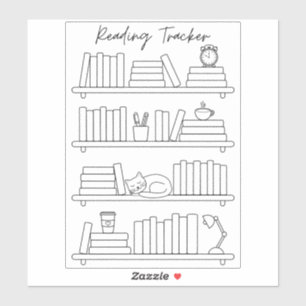 Bookshelf Reading Log Tracker Book Spine Colouring
