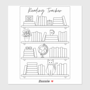 Bookshelf Reading Log Tracker Book Spine Colouring