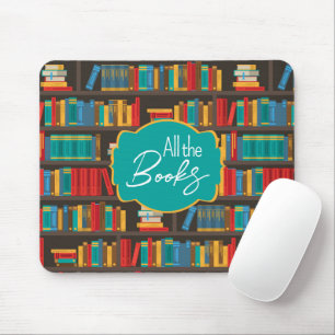 Bookshelf Reading Love Mouse Pad