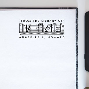 Bookshelf Simple Modern From The Library Of Rubber Stamp