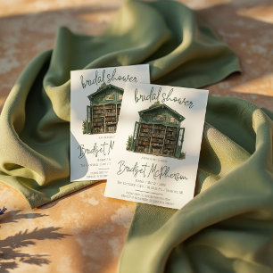 Bookshelves, Chapter, Cottagecore, Bridal Shower Invitation