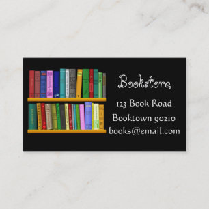 Bookshop, bookstore or online books business card