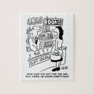 Bookshop Customer asks Shopkeeper a Question Jigsaw Puzzle