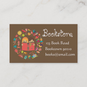 Bookshop, kids bookstore or online books business card