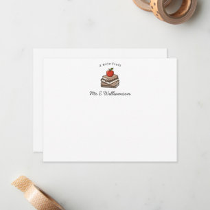 Bookstack and Apple Personalised Teacher  Card