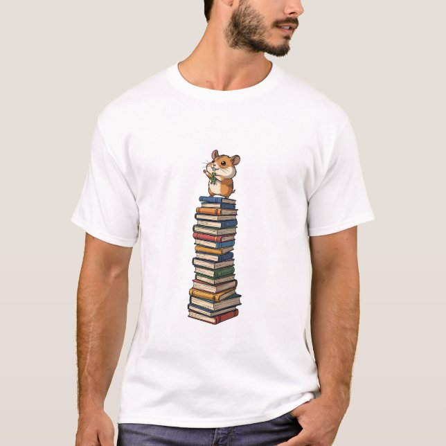 Bookstack Hamster Hero T-Shirt (Front)