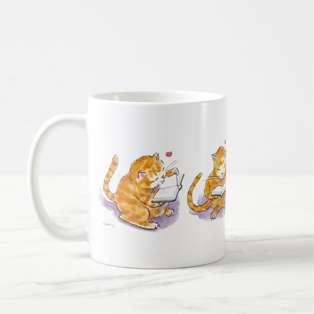 Bookstore Cat mug (Left)