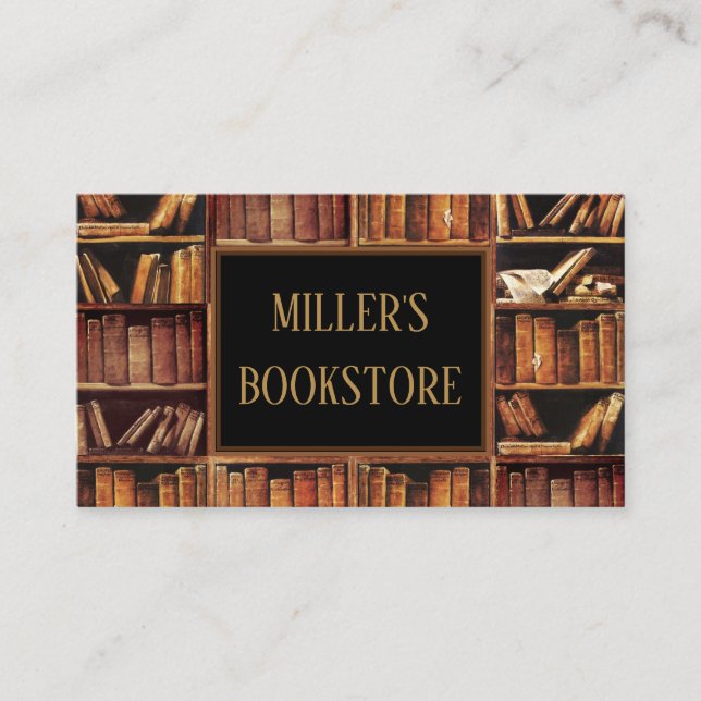 Bookstore (customisable) business card (Front)