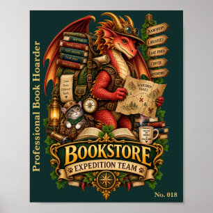 Bookstore Expedition Team   Book Dragon Society Poster
