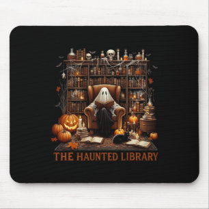 Bookstore Halloween Vintage Spooky Bookish Haunted Mouse Pad