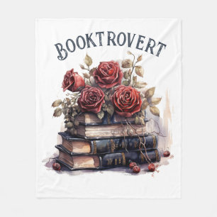 Booktrovert, Book Lover Fleece Blanket