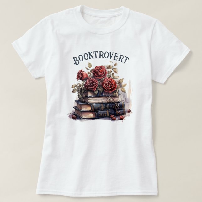 Booktrovert, Book Lover T-Shirt (Design Front)