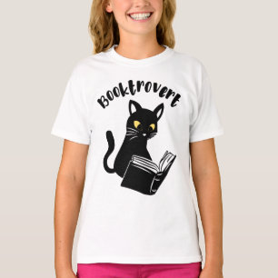 Booktrovert cat with book T-Shirt