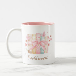 Booktrovert Coquette Book Two-Tone Coffee Mug