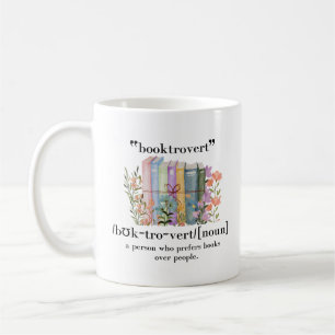 "Booktrovert" Definition Coffee Mug