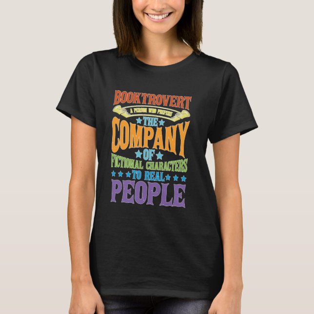 Booktrovert Definition Description ---- T-Shirt (Front)
