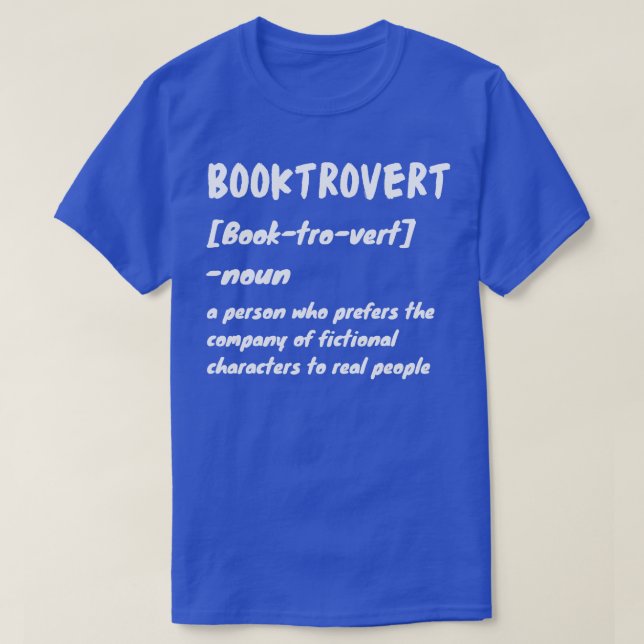 Booktrovert Definition Funny Books Lover T-Shirt (Design Front)