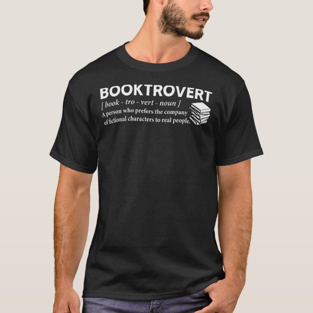 Booktrovert Definition Librarian Meme  Book T-Shirt (Front)
