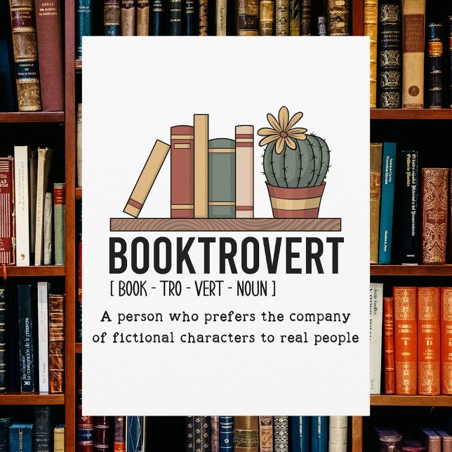 Booktrovert Dictionary Definition Book Postcard (Booktrovert Dictionary Definition Book Postcard
)