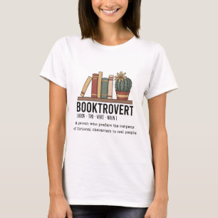 Booktrovert Dictionary Definition Book T-Shirt