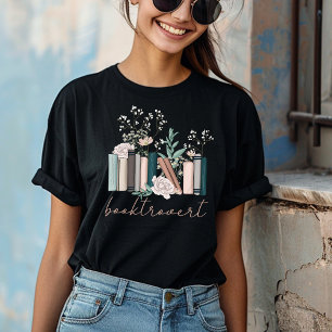 Booktrovert Floral Books Gift for Book Lover T-Shirt