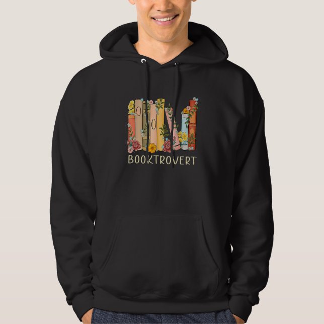 Booktrovert Reading Librarian Hoodie (Front)