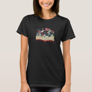 Bookworm Avid Reader Flowers Literature Book Read T-Shirt