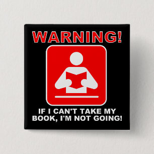 Bookworm Book Lover Funny Button Badge Pin