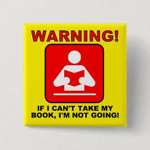 Bookworm Book Lover Funny Button Badge Pin