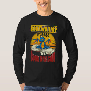 Bookworm Book Reading Fantasy Cute Book Dragon T-Shirt
