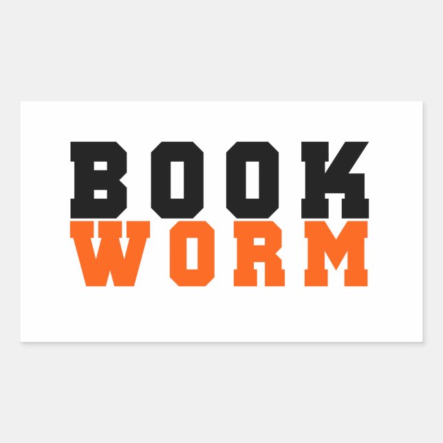 Bookworm, Books lover Rectangular Sticker (Front)