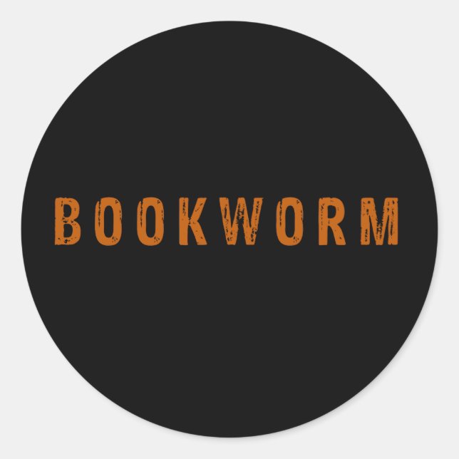 Bookworm Classic Round Sticker (Front)