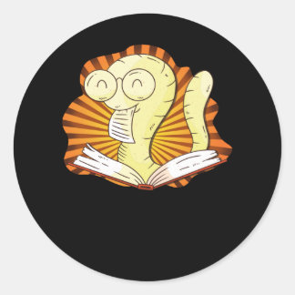 Bookworm Classic Round Sticker