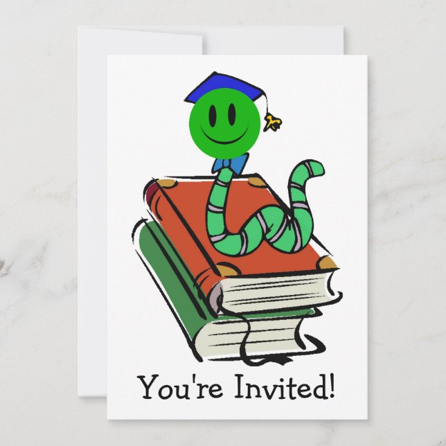 Bookworm Design Any Occasion Invitation (Front)
