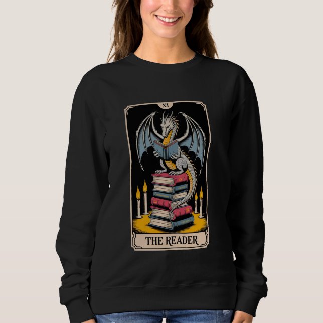 Bookworm Dragons Reading Book Lover The Reader Tar Sweatshirt (Front)