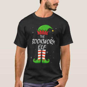 Bookworm Elf Family Matching Group Christmas Pajam T-Shirt