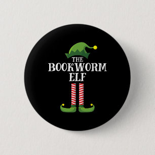 Bookworm Elf Matching Family Group Christmas Party 6 Cm Round Badge