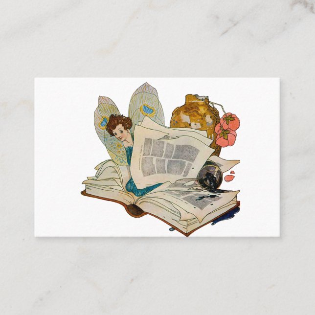 Bookworm Fairy  Business Card (Front)