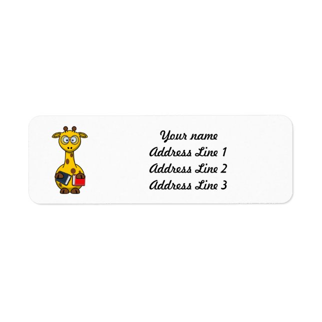 Bookworm Giraffe Art (Front)